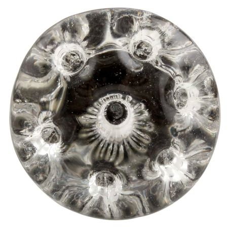 Clear Inside Hole Oval Shape Glass Wine Stopper